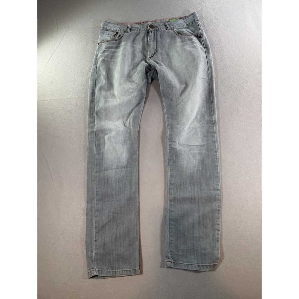 Taverniti Mens Light Wash Slim Low Rise Denim Jeans Talle 44x34